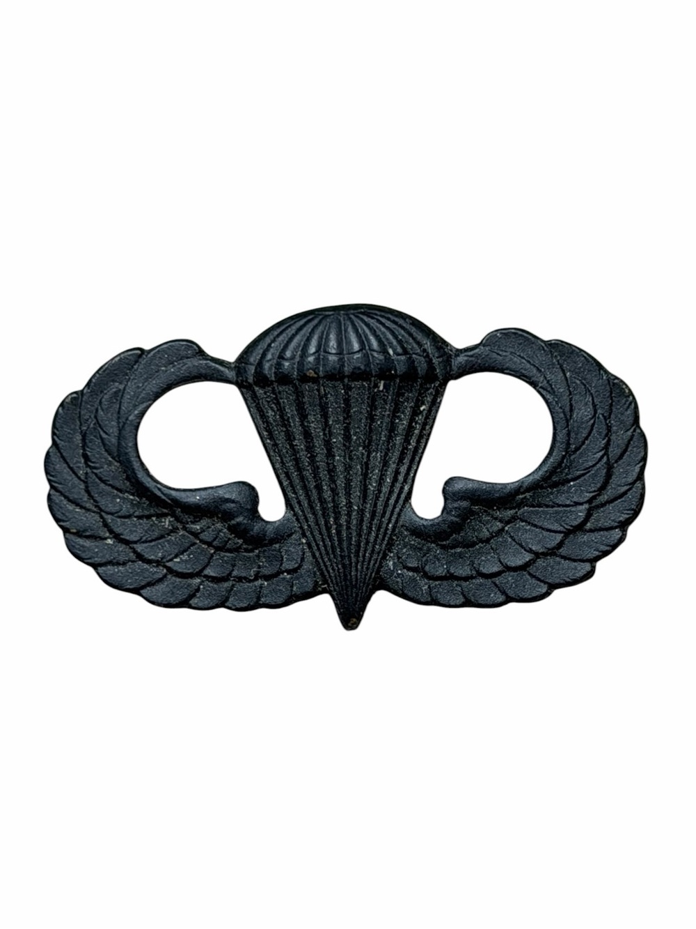 10/$25🦋 Vintage U.S. Army Subdued Black Metal Parachutist Badge Pin